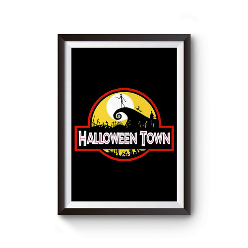 Halloween Town Nightmare Before Christmas Jurassic Park Logo Parodies Poster