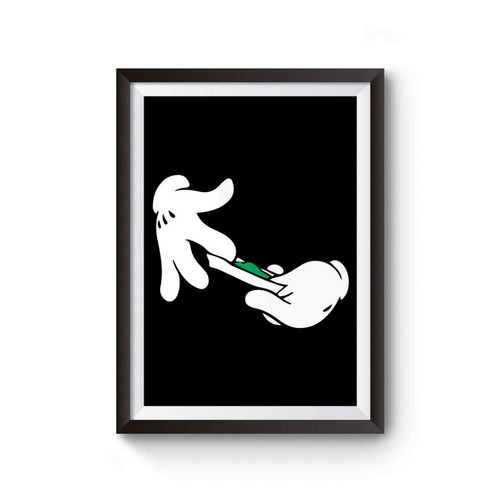 Hands Rolling Joint 420 Weed Pot Poster