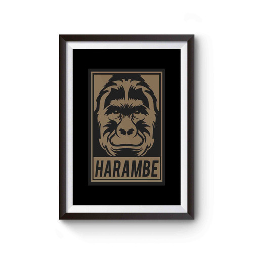 Harambe Rip Remember Gorilla Cincinnati Zoo Justice I'm With Harambe Poster