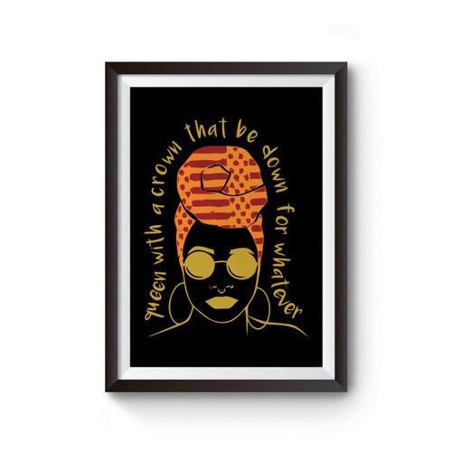 Headwrap Ankara Kente Black Girl Magic Afrocentric Poster
