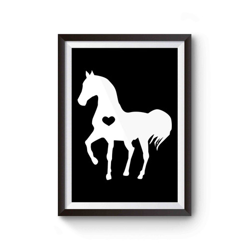 Heart Horse For Horse Lover Equestrian Horse Gifts Poster