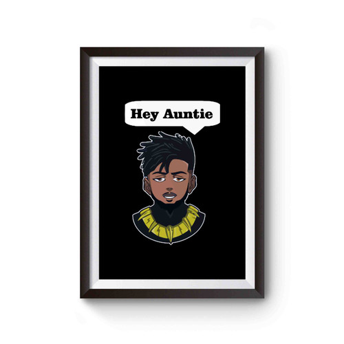 Hey Auntie The Panther King Funny Poster