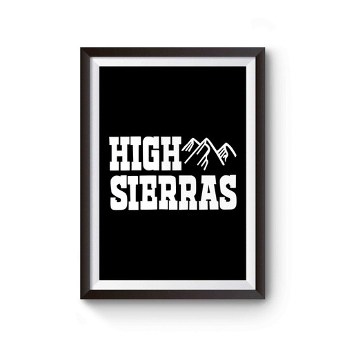 High Sierras Ringer Vintage 70s 80s Retro Graphic Mountain Campi Poster