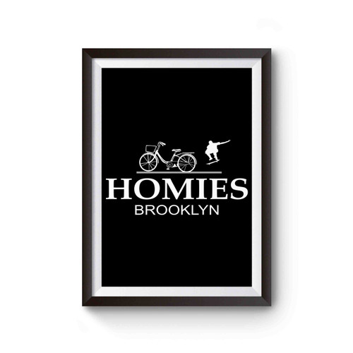 Homies Brooklyn Inspired Logo Parody Poster