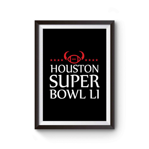 Houston Super Bowl Li 2017 Horns Poster