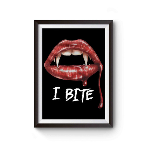 I Bite Vampire Teeth, Halloween Costume Poster