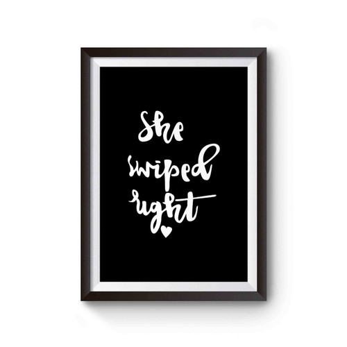 I Swiped Right Coffee Funny Couple 1 Poster