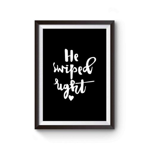 I Swiped Right Coffee Funny Couple 2 Poster