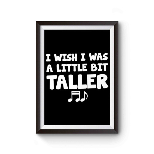 I Wish I Was A Little Bit Taller Poster