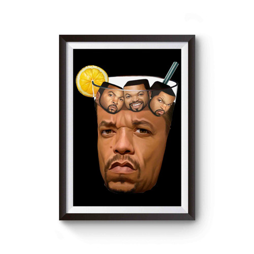 Ice Tea With Ice Cube Funny Poster