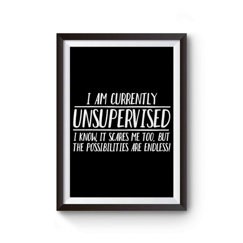 Im Unsupervised Possibilities Endless Funny Present Poster