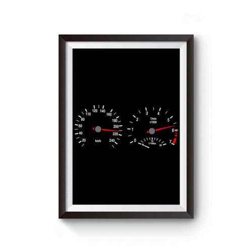 Instrument Cluster Clocks Rev Counter Speedometer Poster
