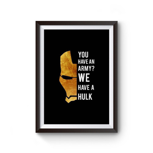 Iron Man Avengers Quote Poster