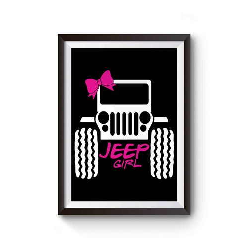 Jeep Girl Pink Poster
