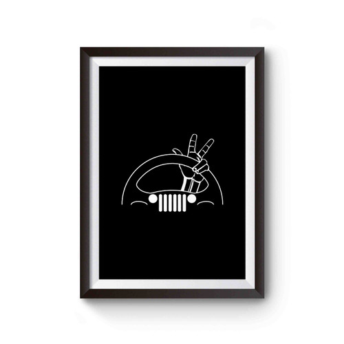 Jeep Wrangler Jeep Wave Grill Jeep Wave Hand Poster