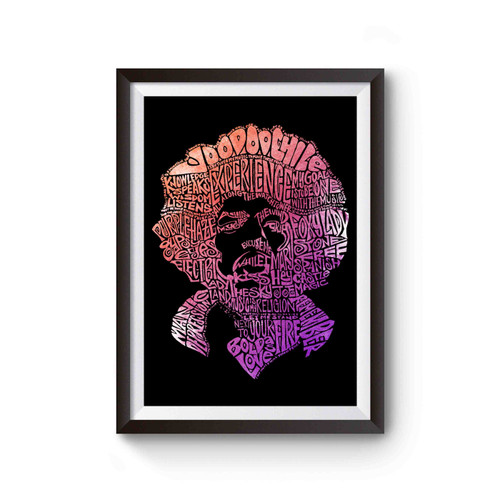 Jimmy Hendrix Lyrics Typography Poster