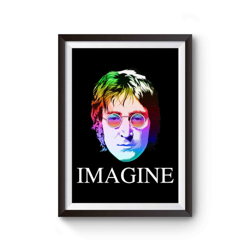 John Lennon Imagine The Beatles Rainbow Poster