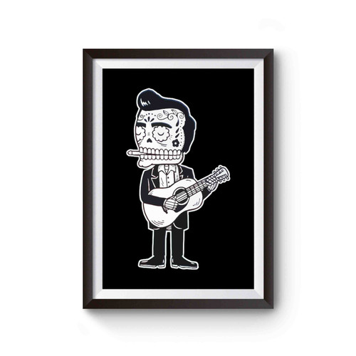 Johnny Cash Calavera Poster