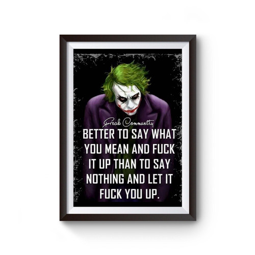Joker Funny Quotes Poster