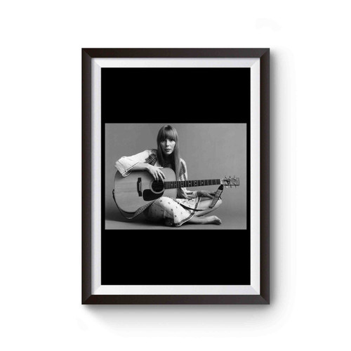 Joni Mitchell With Guitar Poster