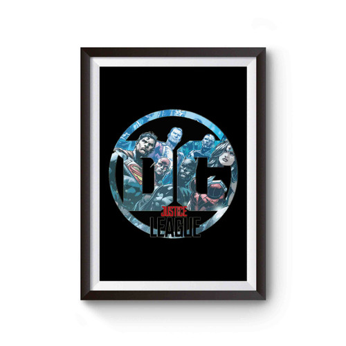Justice League Comics Characters Logo Poster