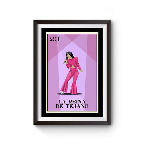 La Reina De Tejano Mexican Loteria Cumbia Poster