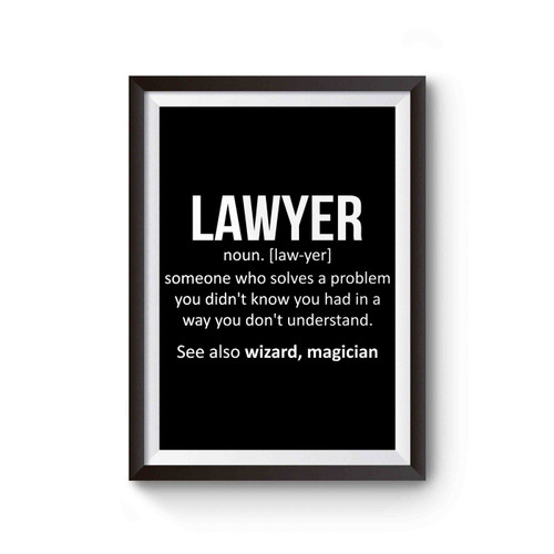 Lawyer Noun Definition Law Student Poster