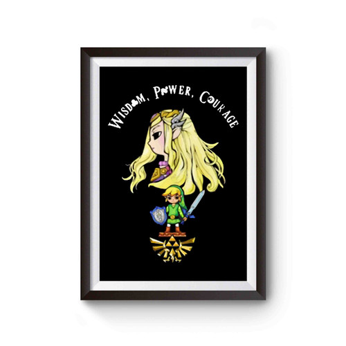 Legend Of Zelda Wind Waker Wisdom Power Courage Cute Poster