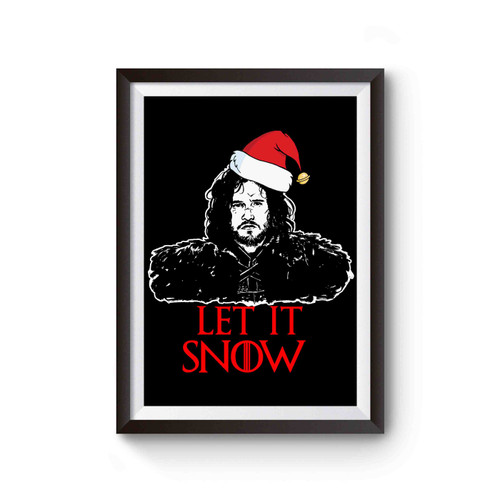 Let It Snow Jon Snow Xmas Poster