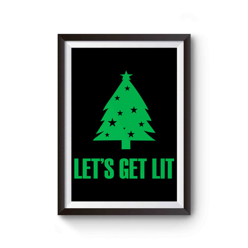 Let's Get Lit Christmas Tree Poster