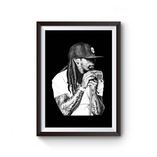 Lil Wayne Face Art Poster