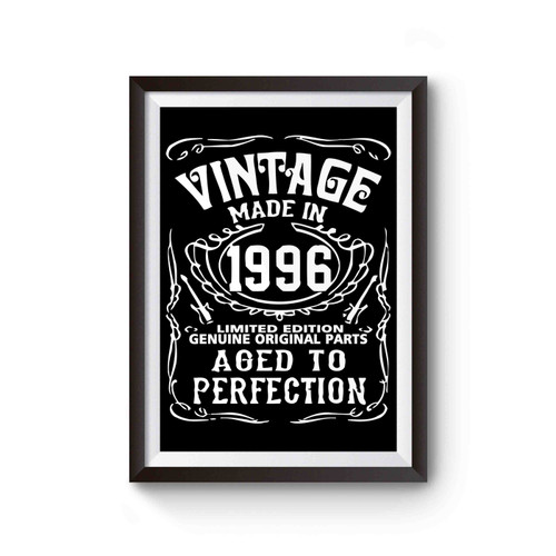 Made In 1996 Aged To Perfection 50th Birthday Poster