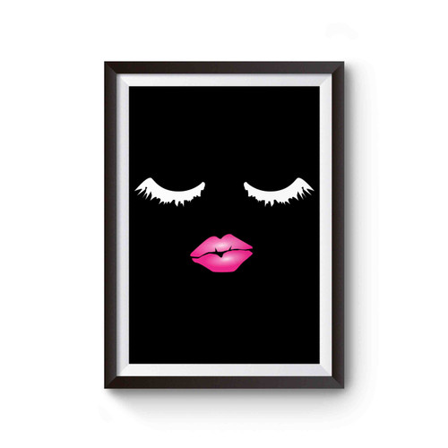 Makeup Eyelashes Lips Poster