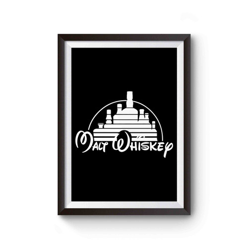 Malt Whiskey Walt Disney Parody Poster
