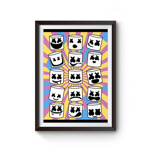 Marshmello Faces Poster