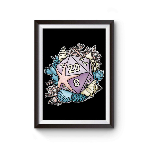 Mermaid D20 D&d Tabletop Gaming Poster