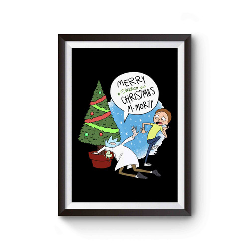Merry Christmas Rick And Morty Poster