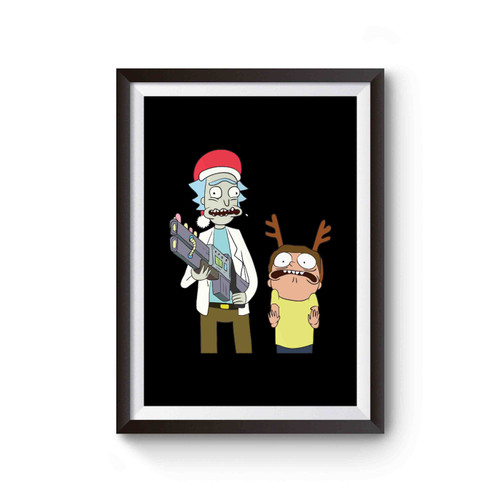 Merry Christmas Rick And Morty Funny Poster