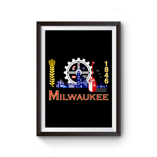 Milwaukee City Flag 1846 Poster