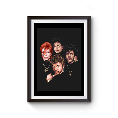 Music Lovers The Greats Prince Michael Jackson David Bowie George Michaels Poster