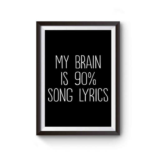 My Brain Is 90 Percent Song Lyrics Poster My Brain Is 90 Percent Song Lyrics Poster