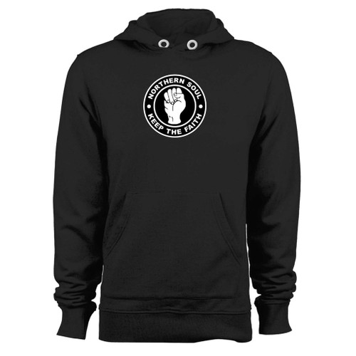 Was created with comfort in mind, this northern soul keep the faith logo hoodie lighter weight is perfect for any activity. Teams and groups love this hoodie for its affordable price and variety of colors.