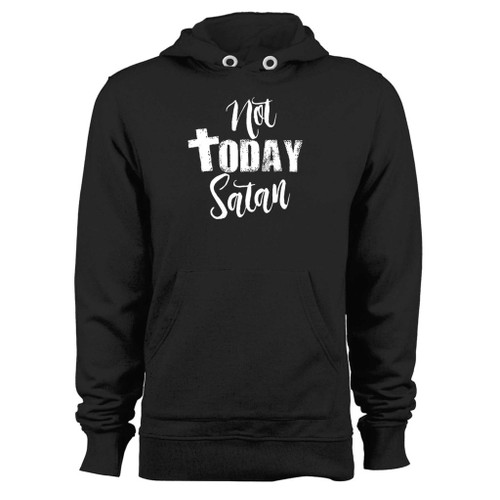 Was created with comfort in mind, this not today satan custom hoodie lighter weight is perfect for any activity. Teams and groups love this hoodie for its affordable price and variety of colors.