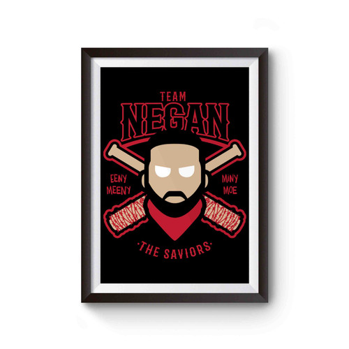 Negan Team Negan The Savior Baseball Lucille Walking Dead Poster