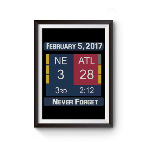 New England Patriots 3 Atlanta Falcons 28 Nfl Super Bowl Poster