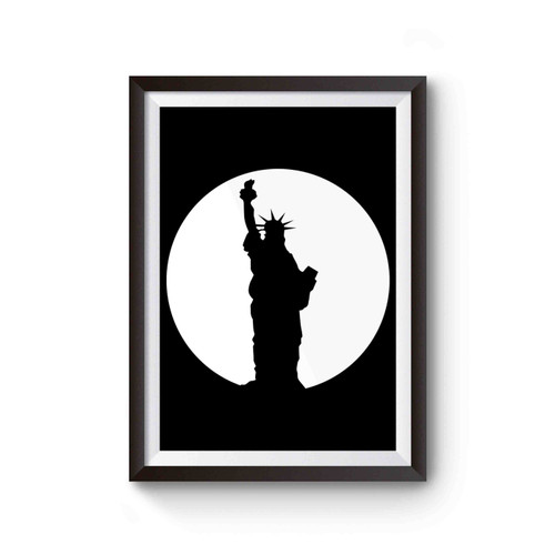 New York City Circle Statue Of Liberty Poster