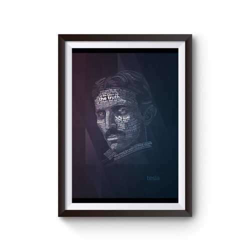 Nikola Tesla Typography Poster