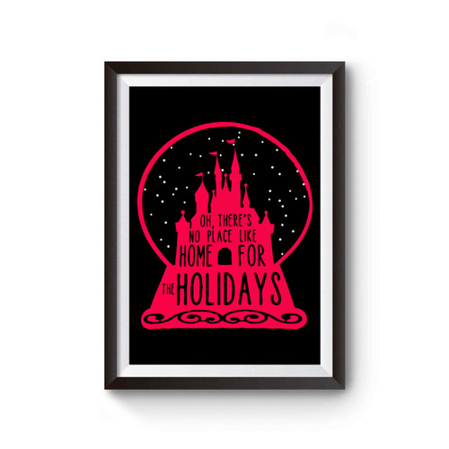 No Place Like Home For The Holidays Dis Castle Christmas Poster