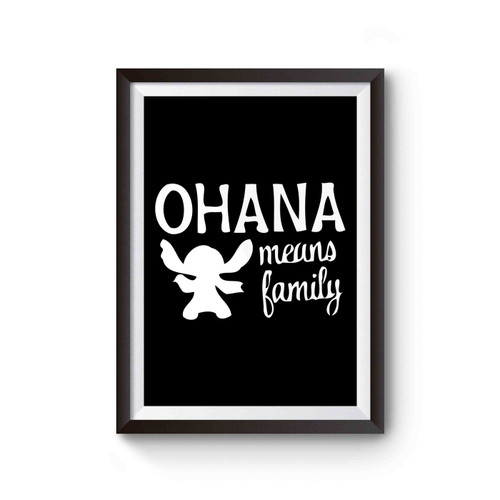 Ohana Means Family Lilo And Stitch Funny Emoji Disney Poster