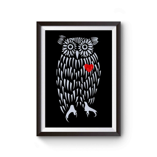 Owl Heart Poster